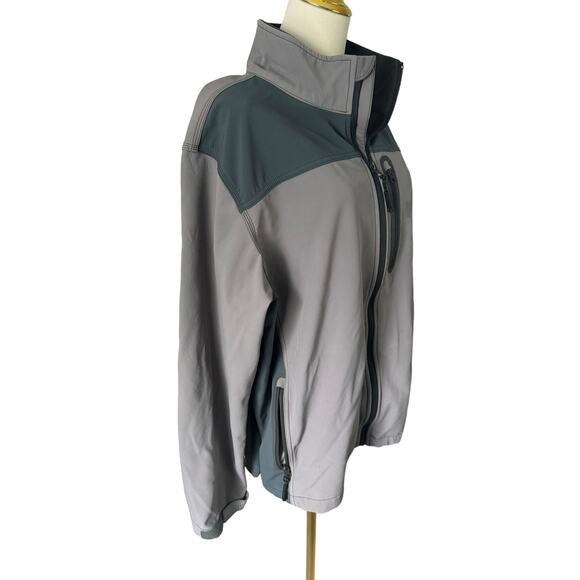 Carhartt Fleece Lined Soft Shell Winter Coat Jacket Gray Colorblock Gorpcore XL - Picture 4 of 16